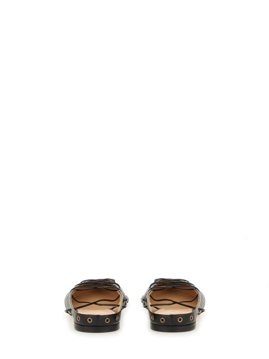 CHLOE’ - Chloe’ Ballerina ’Ghillies’ - Woman-&gt;FOOTWEAR-&gt;FLATS