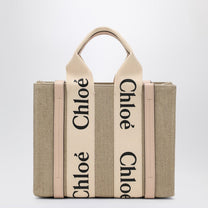 Chloé - Chloé Woody little bag in beige canvas - General