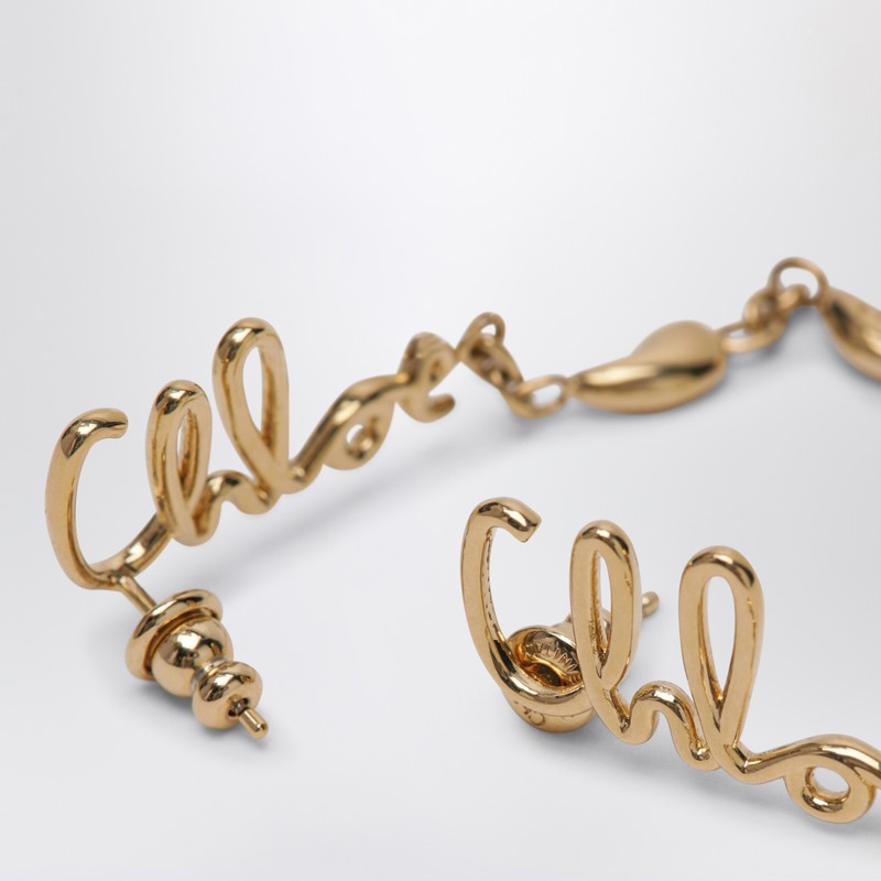 Chloé - Chloé Iconic gold dangling earrings - Women’s Accessories