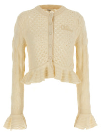 CHLOÉ - CHLOÉ - Pointelle cardigan - Women’s Knitwear