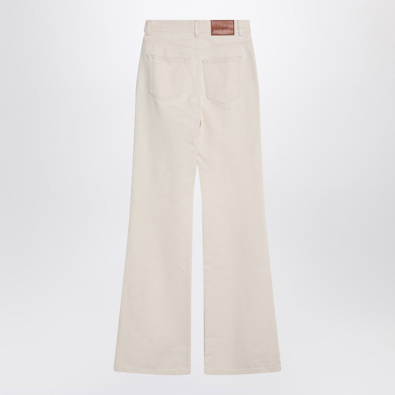 Chloé - Chloé Ivory flared denim trousers - Women’s Clothing