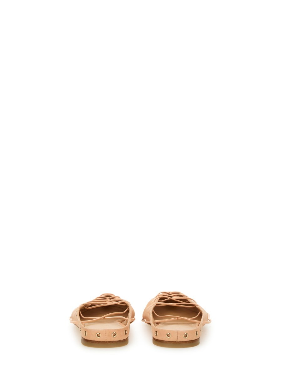 CHLOE’ - Chloe’ Ballerina ’Ghillies’ - Woman-&gt;FOOTWEAR-&gt;FLATS