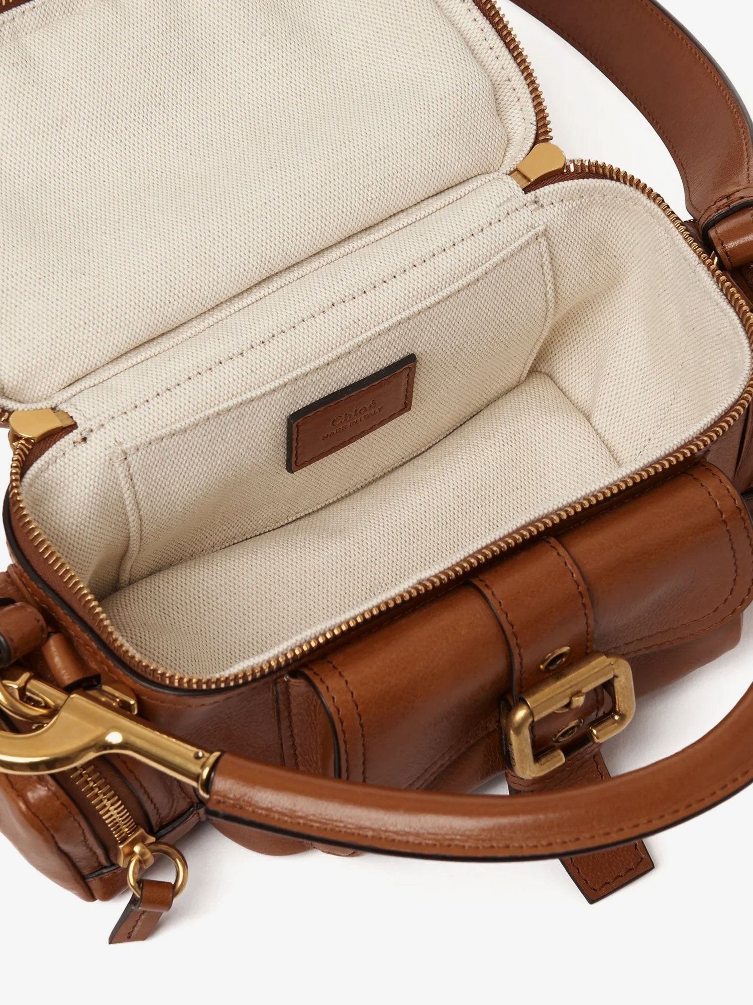 CHLOE’ - Chloe’ Small Double Carry Leather Bag With Multipocket Detail - Woman-&gt;Bags-&gt;Shoulder bags