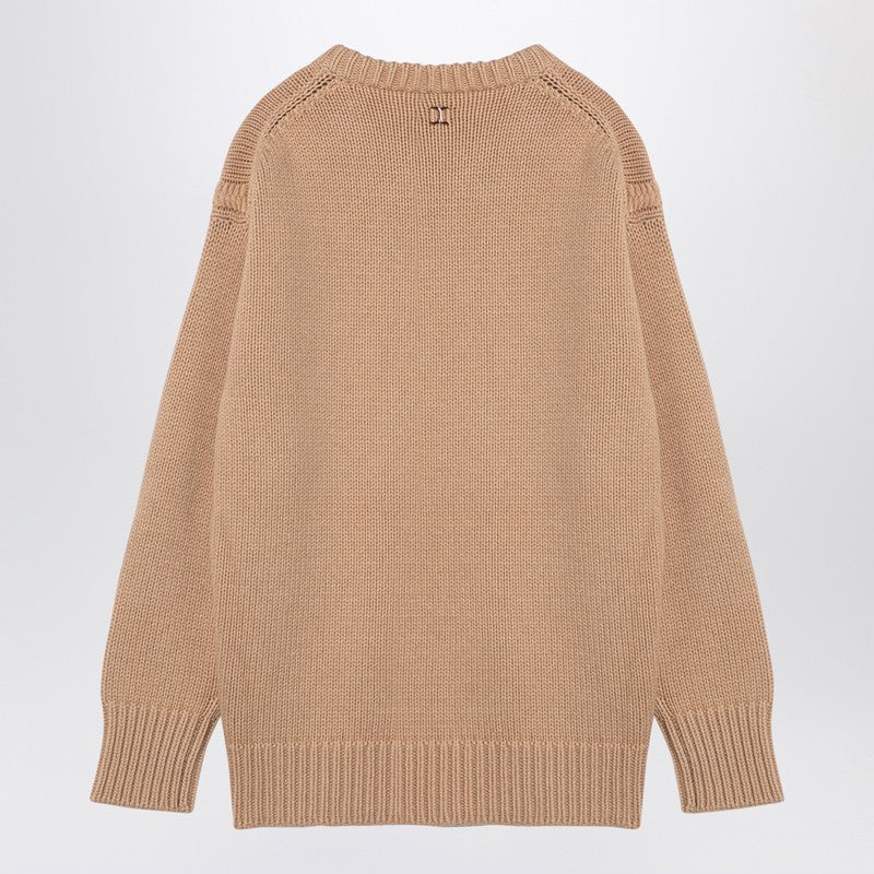 Chloé - Chloé Nude cashmere and cotton oversize jumper - Knitwear