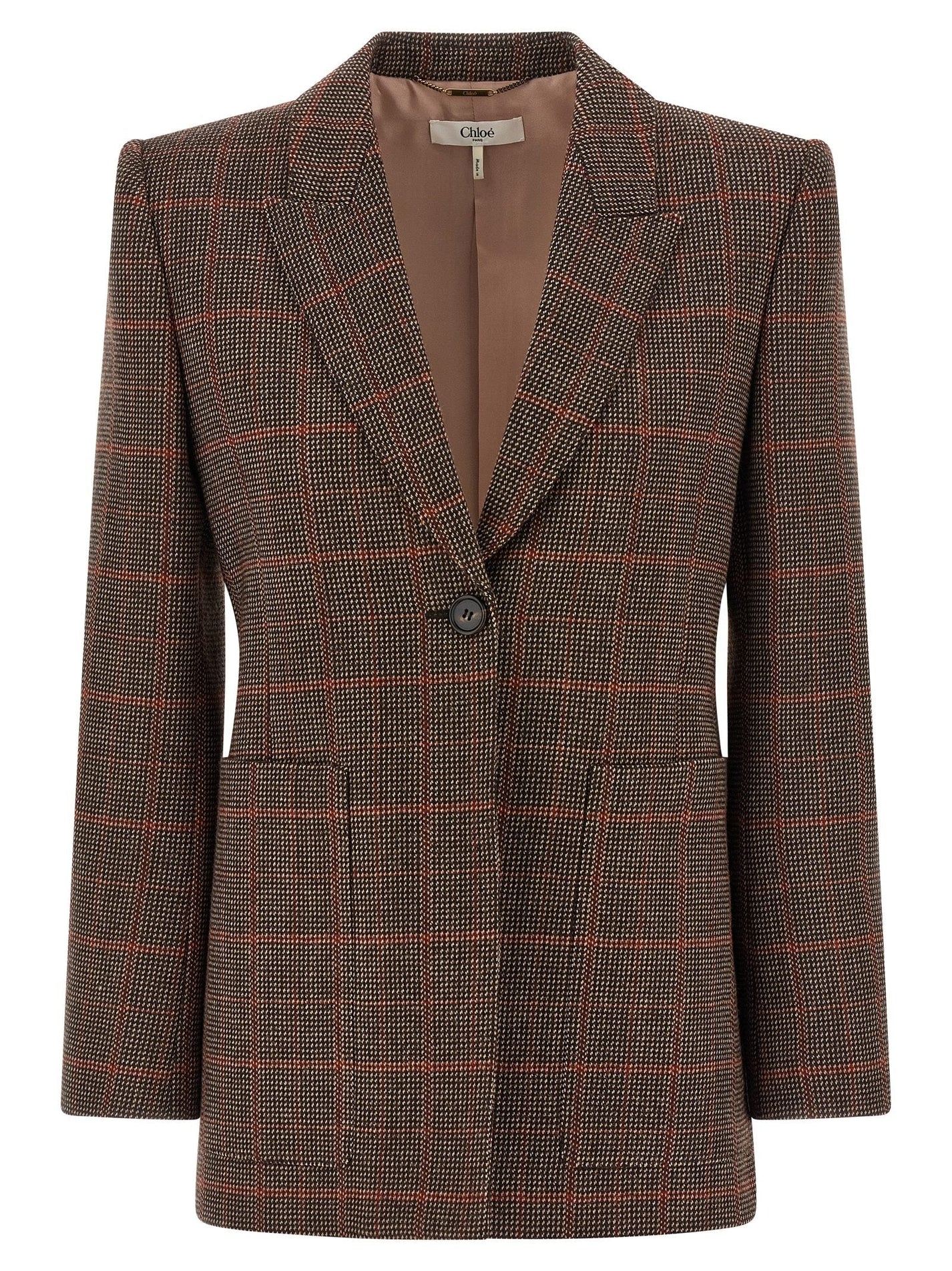 CHLOÉ - CHLOÉ - Check Wool blazer - Woman,Clothing,Blazer suits,