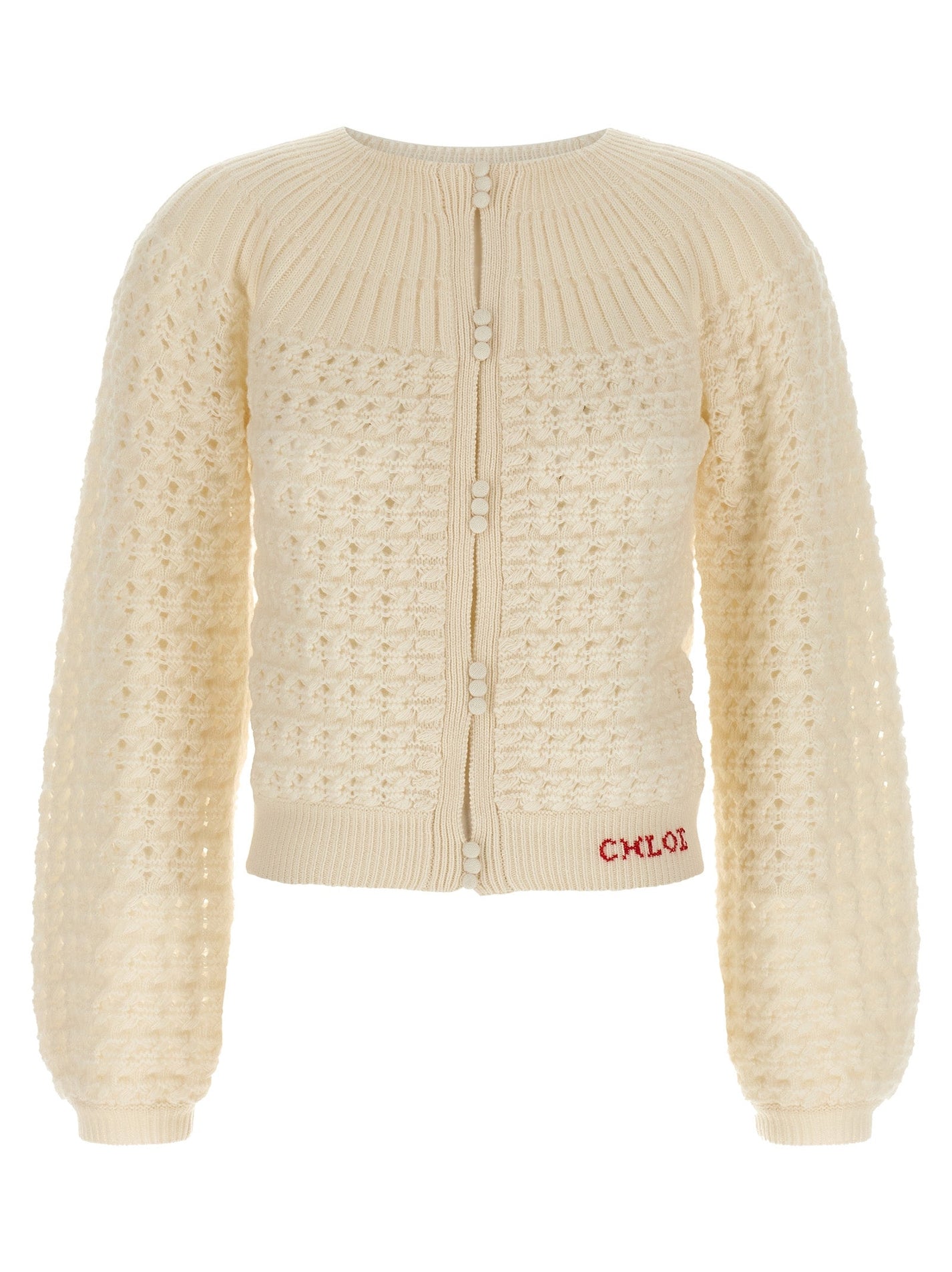 CHLOÉ - CHLOÉ - Jacquard logo cardigan - Women’s Knitwear