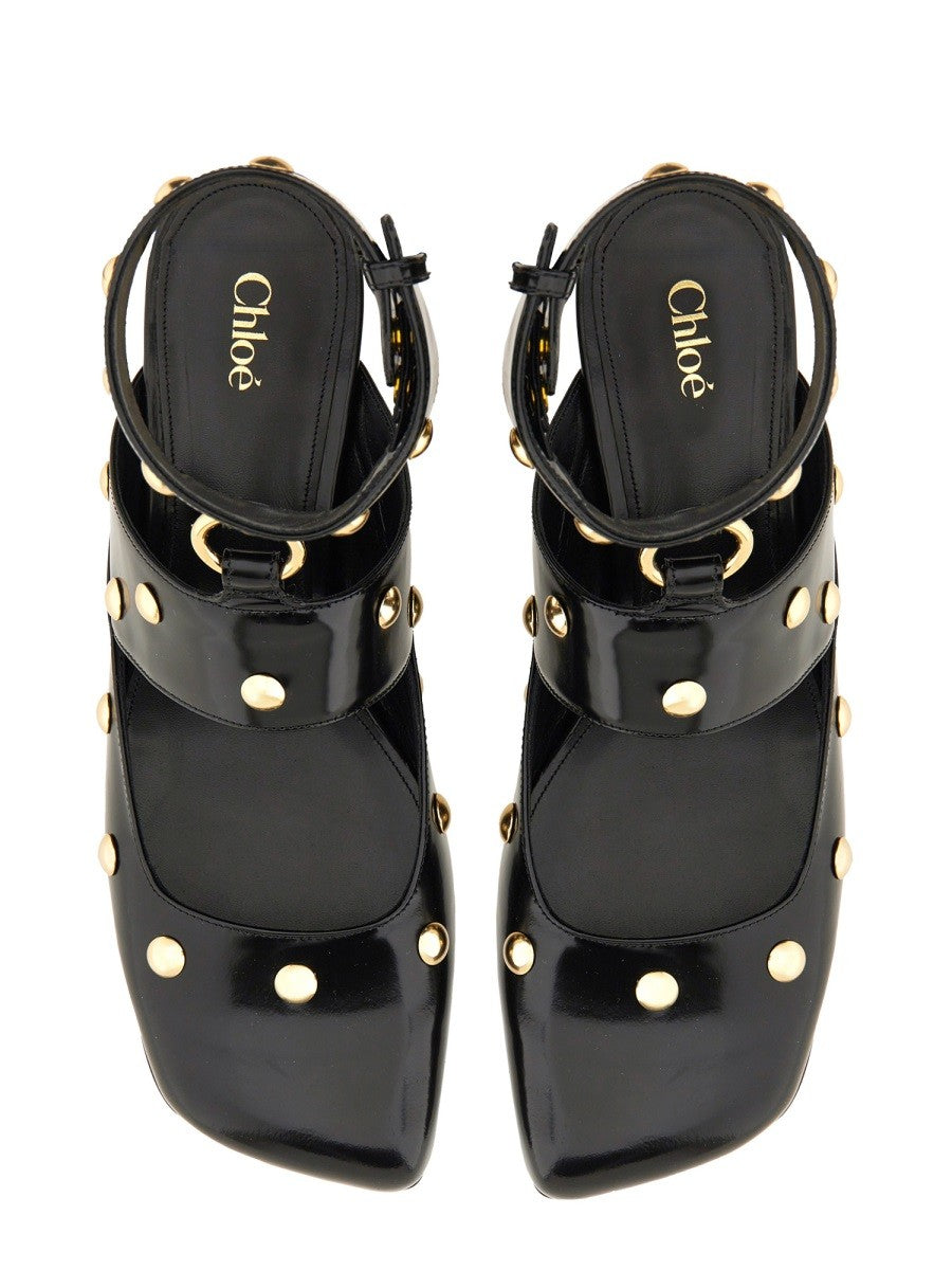 CHLOE’ - Chloe’ Sandalo ’Jade’ - Woman-&gt;FOOTWEAR-&gt;FLATS