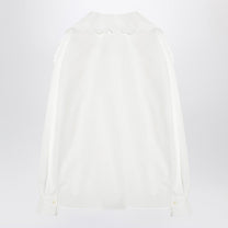 Chloé - Chloé White shirt with embroidered bow tie - Women’s Tops