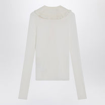 Chloé - Chloé White Henley shirt in wool knit - Shirts