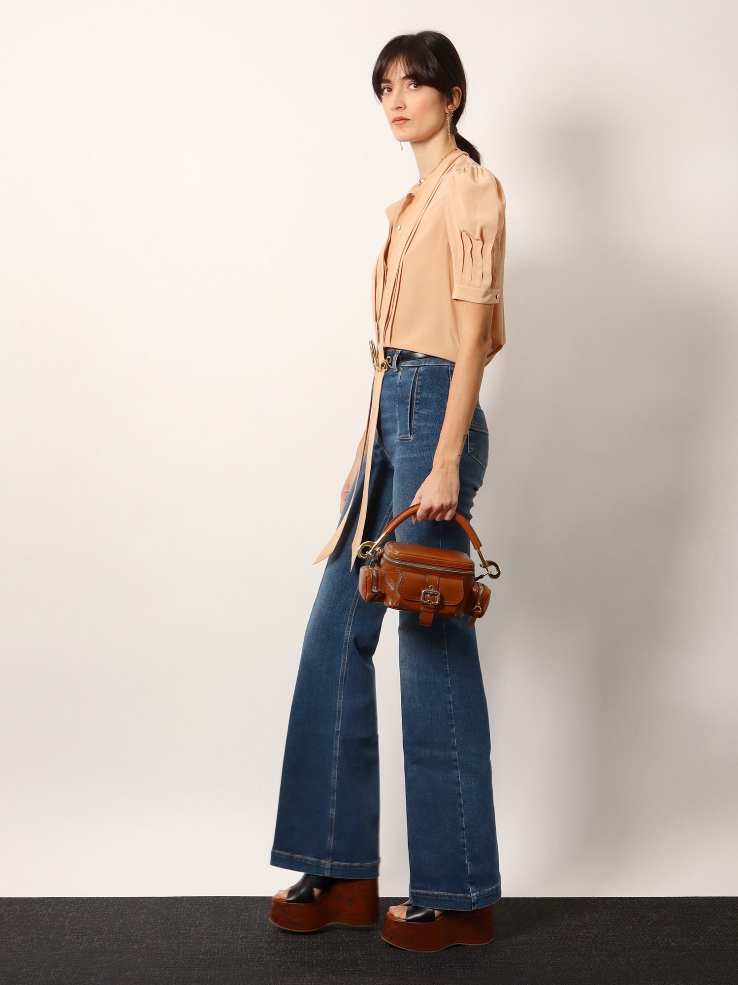 CHLOE’ - Chloe’ Small Double Carry Leather Bag With Multipocket Detail - Woman-&gt;Bags-&gt;Shoulder bags