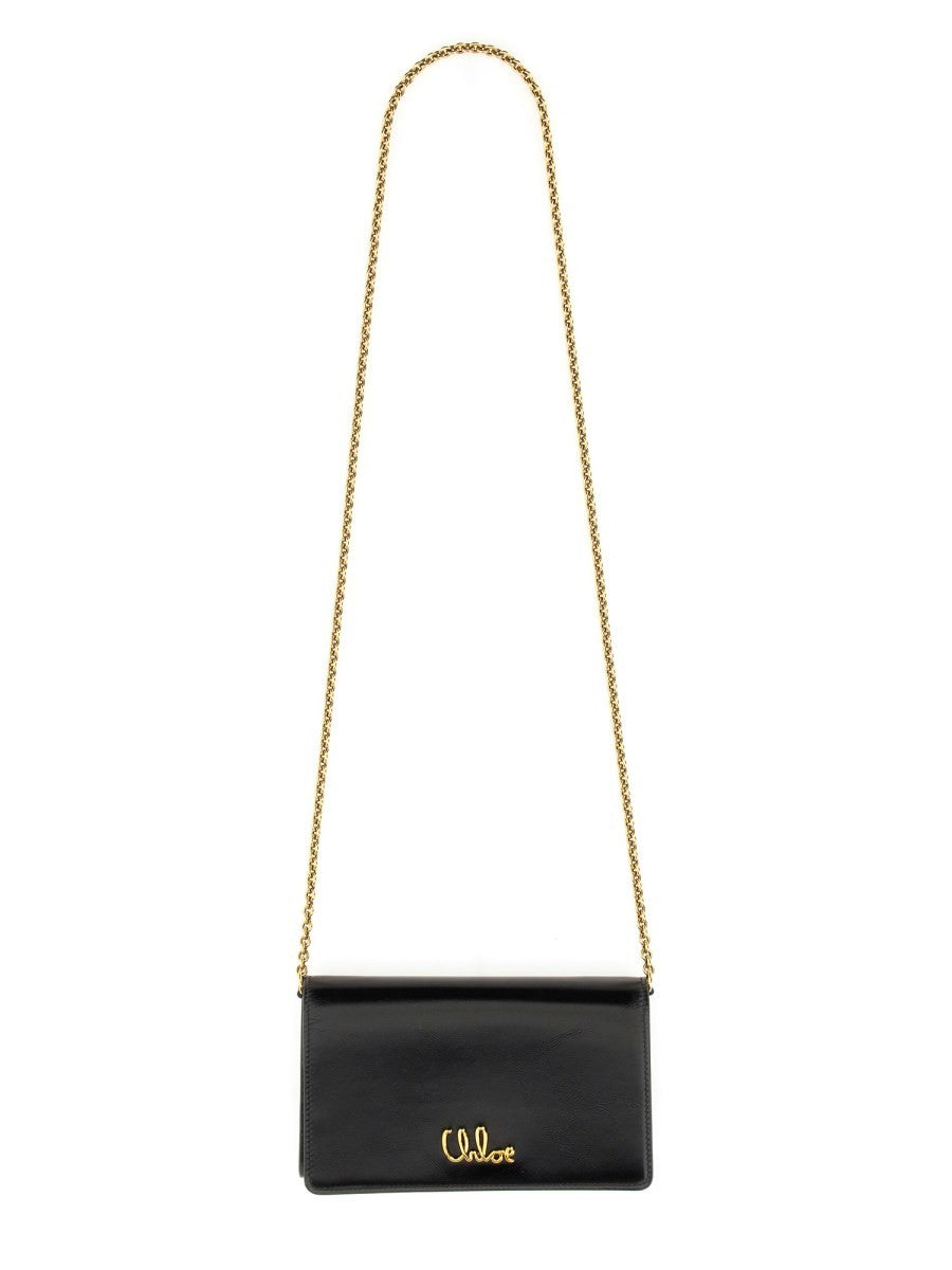 CHLOE’ - Chloe’ Wallet With Flap And Chain ’Iconic’ - Women’s Bags