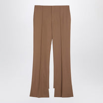 Chloé - Chloé Beige asymmetrical wool trousers - Trousers