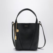 Chloé - Chloé Small Spin black leather tote bag - Shoulder