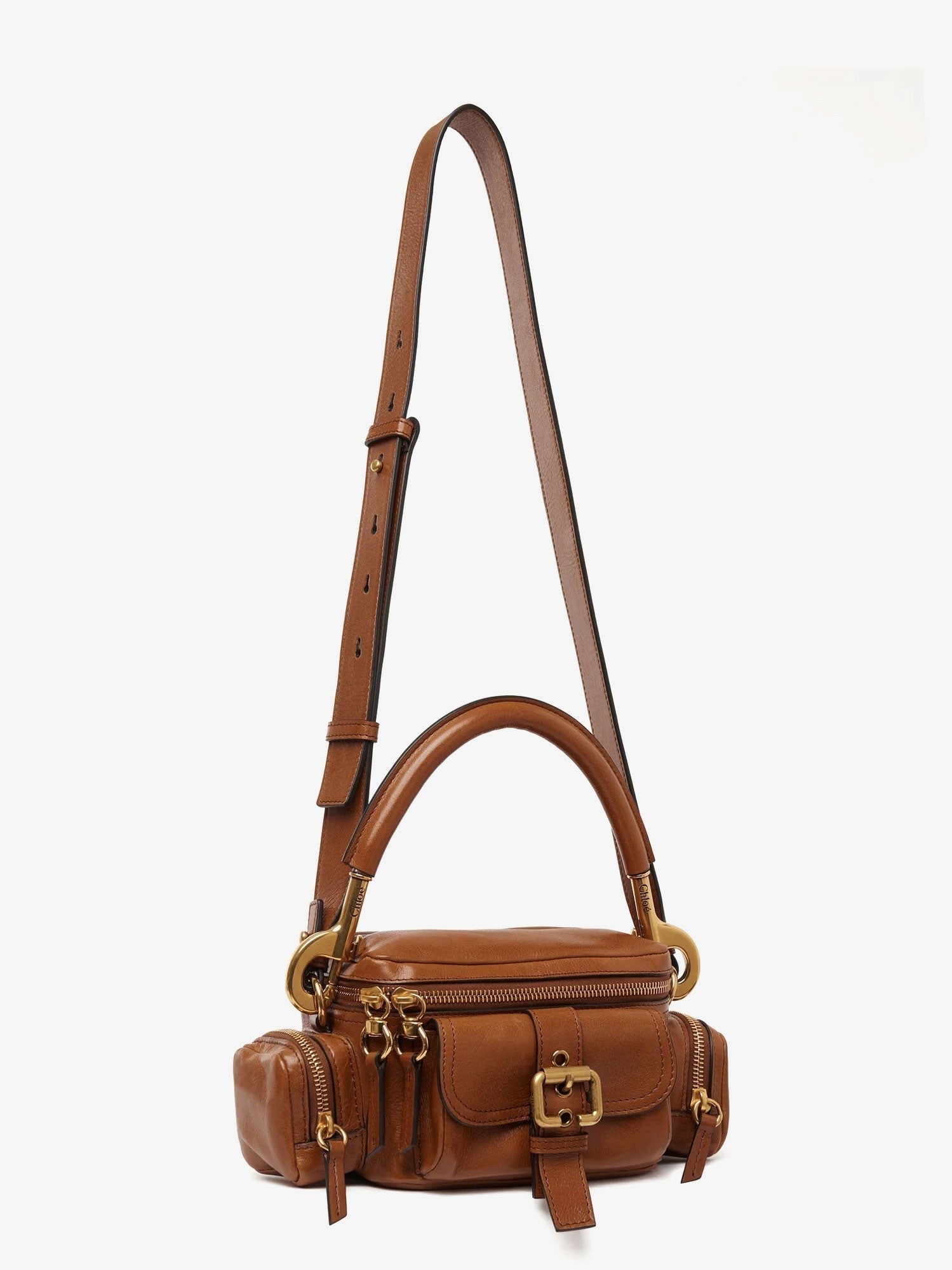 CHLOE’ - Chloe’ Small Double Carry Leather Bag With Multipocket Detail - Woman-&gt;Bags-&gt;Shoulder bags