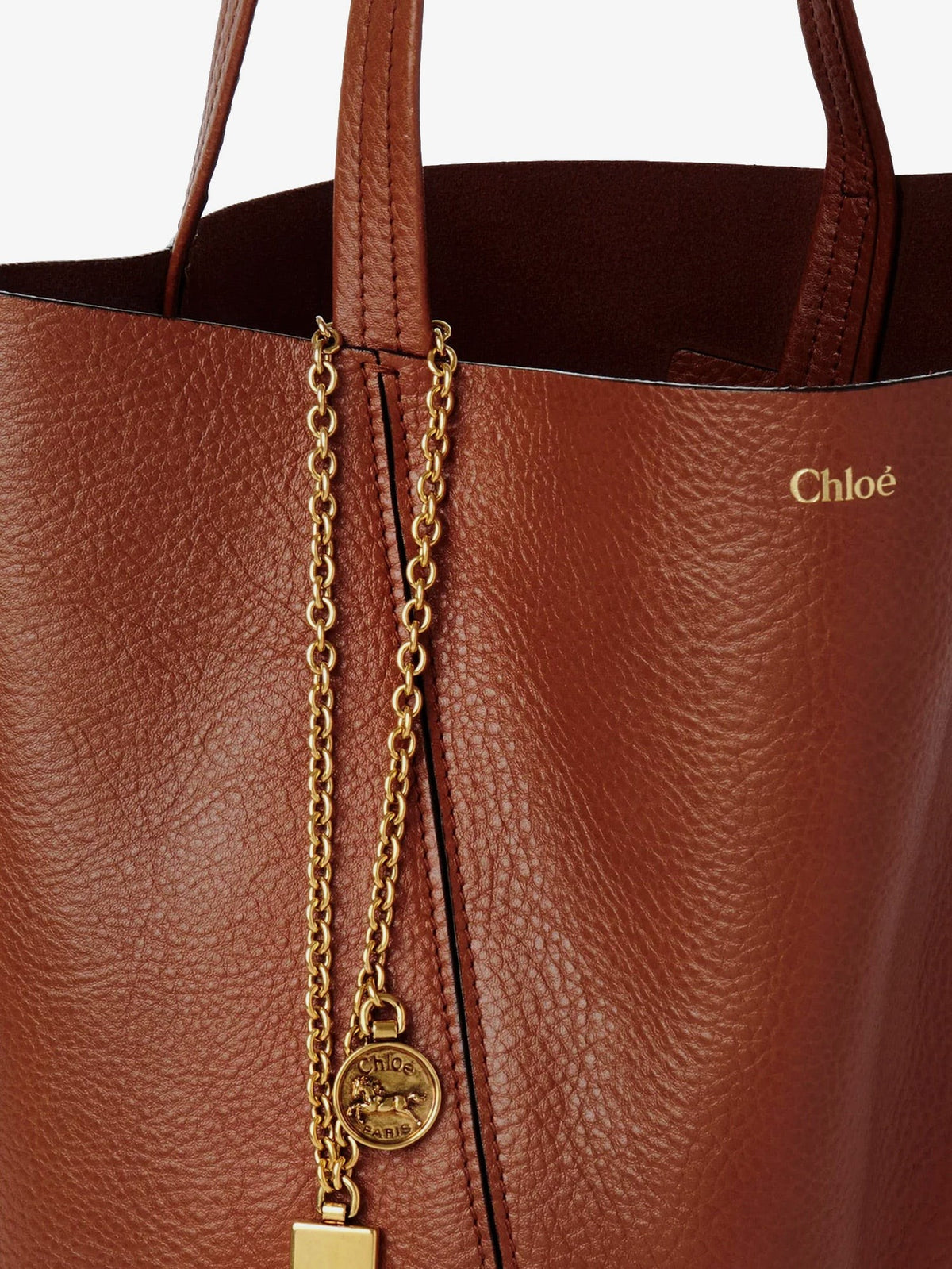 Chloé Women's Chloé Spin Leather Shoulder Bag Brown, view 4