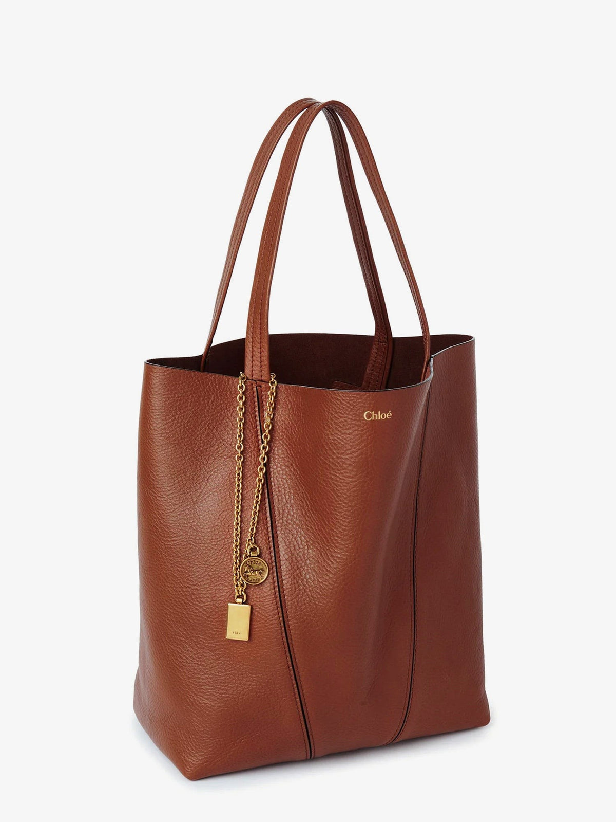 Chloé Women's Chloé Spin Leather Shoulder Bag Brown, view 3