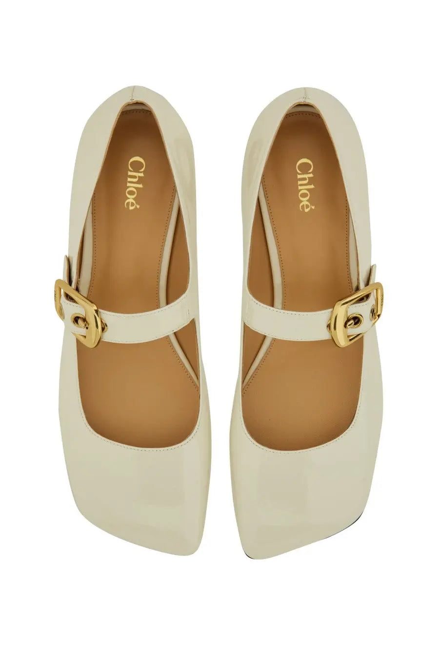 Chloé Women's Polly Ballet Flats White, view 6
