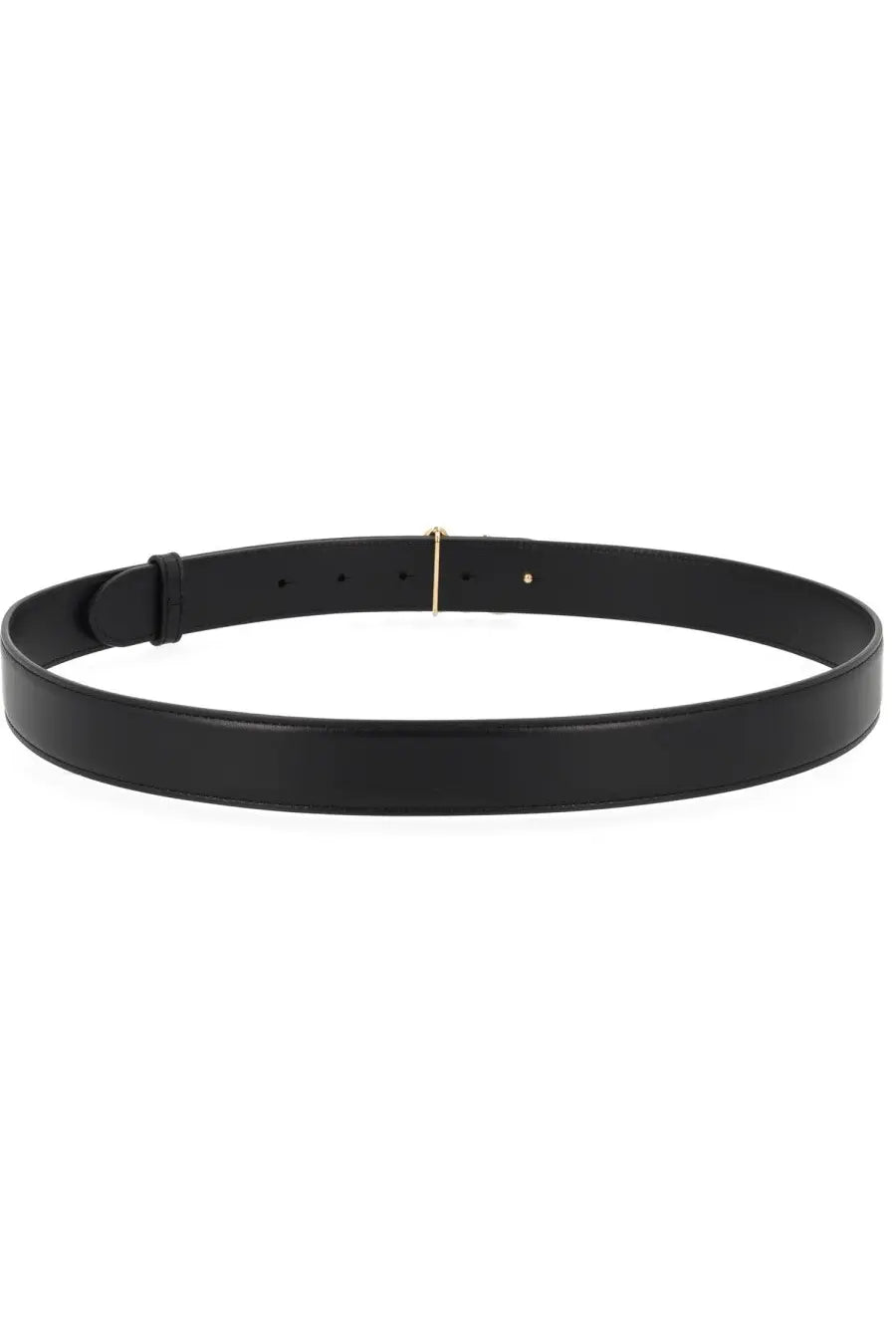 Chloé women’s cintura Chloé iconic black leather belt with minimalist gold tone buckle for stylish wear