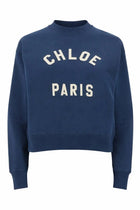 Chloé Women's Cotton Fleece Pullover Blue