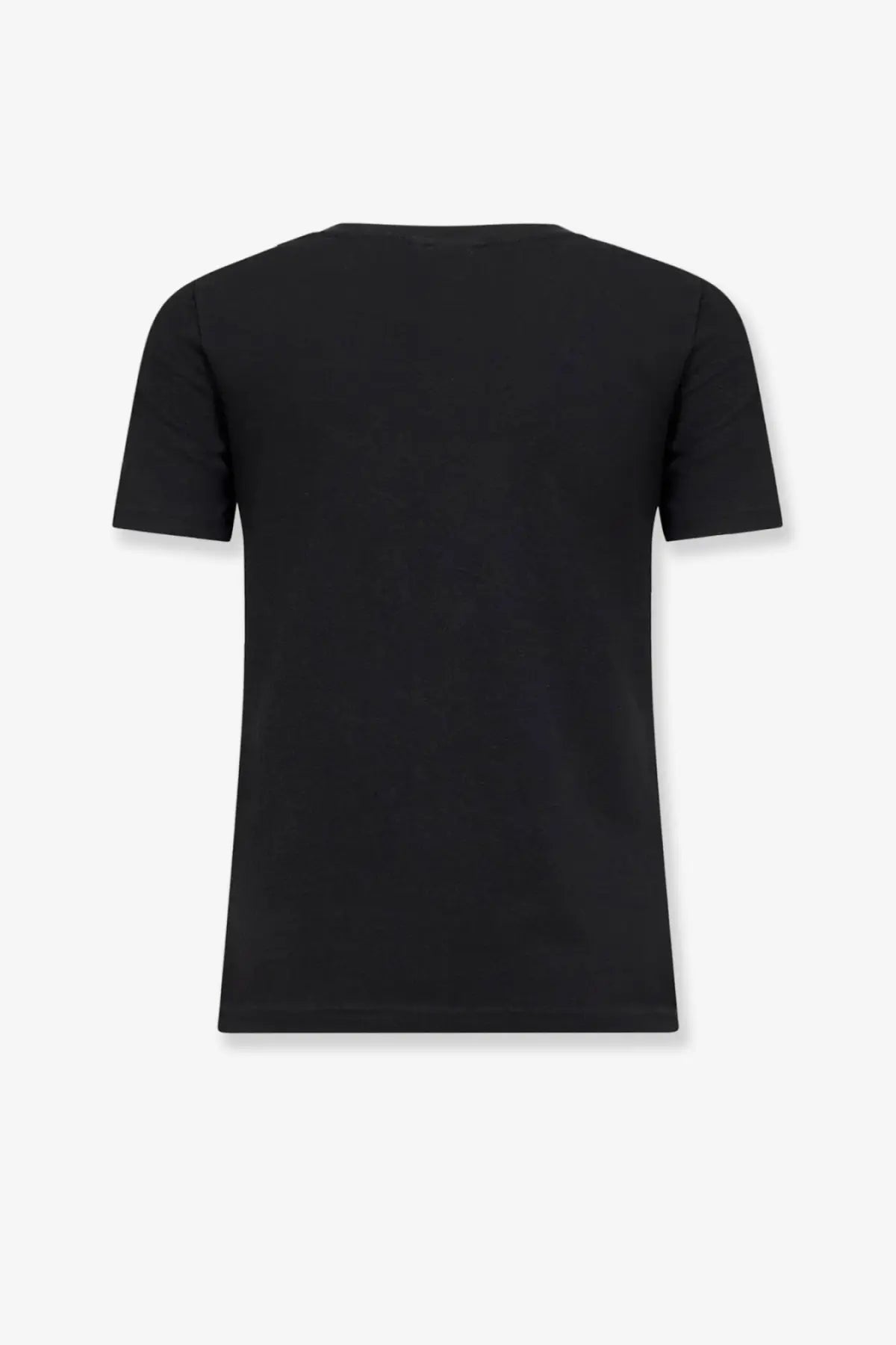 Chloé women’s black cotton short-sleeved t-shirt with simple crew neck design front view
