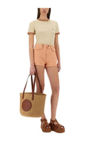 Chloé Women's Cotton Shorts Blue, view 2