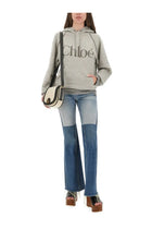 Chloé Women's Oversized Hoodie Grey, view 2