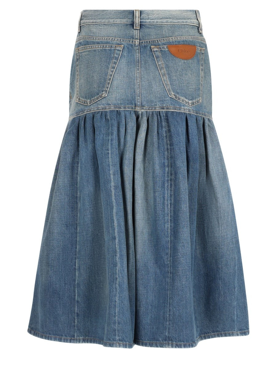 Chloé Women's Shorts Bermuda Palloncino Blue, view 2