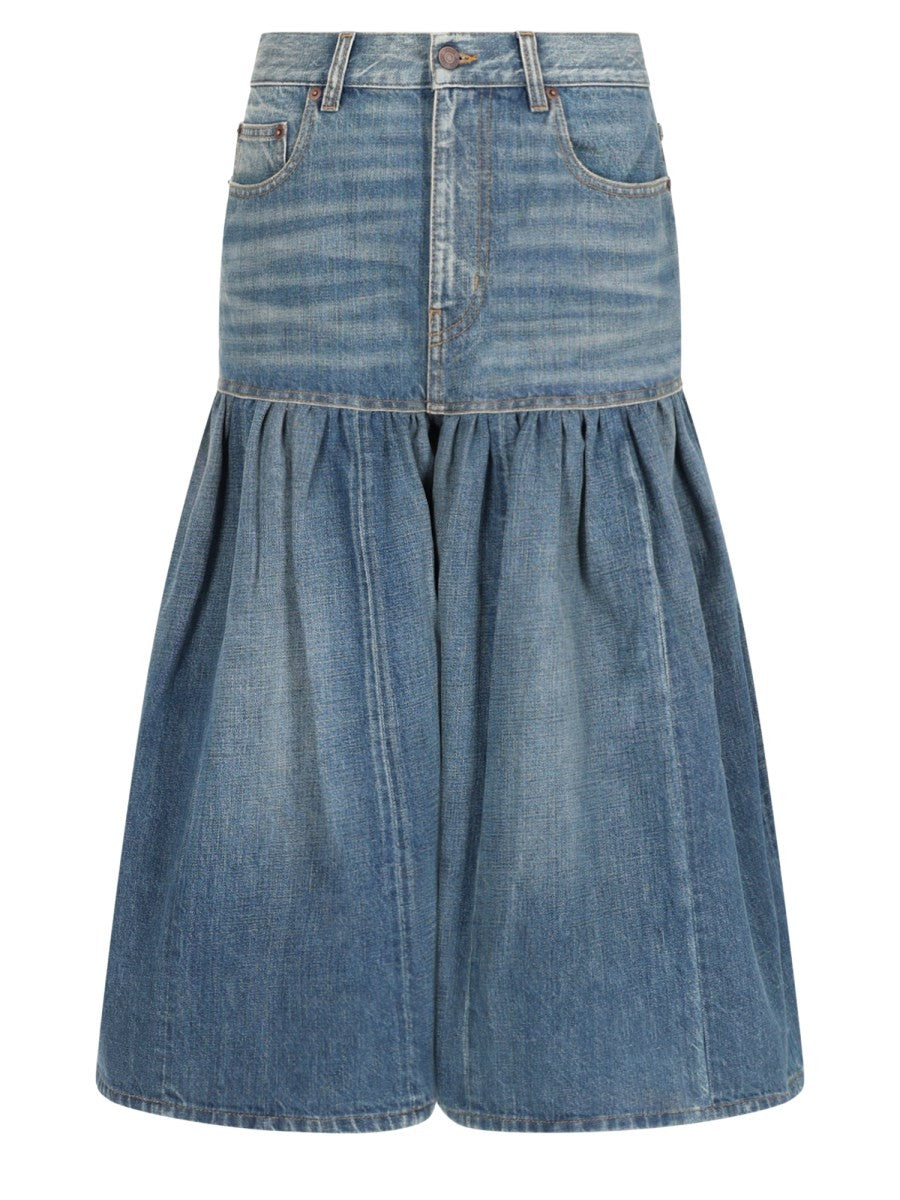 Chloé Women's Shorts Bermuda Palloncino Blue