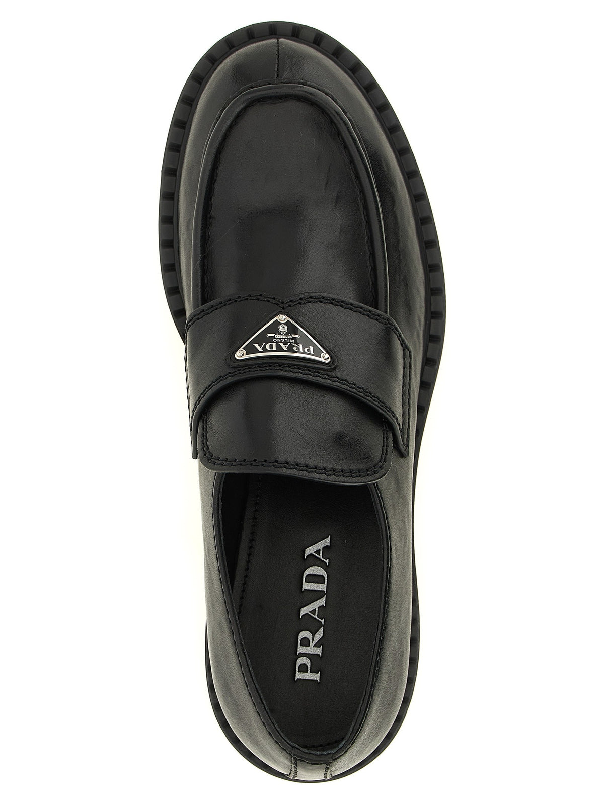 PRADA Chocolate Loafers Black, view 4