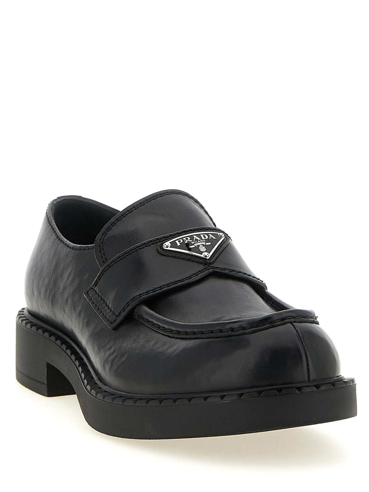 PRADA Chocolate Loafers Black, view 2