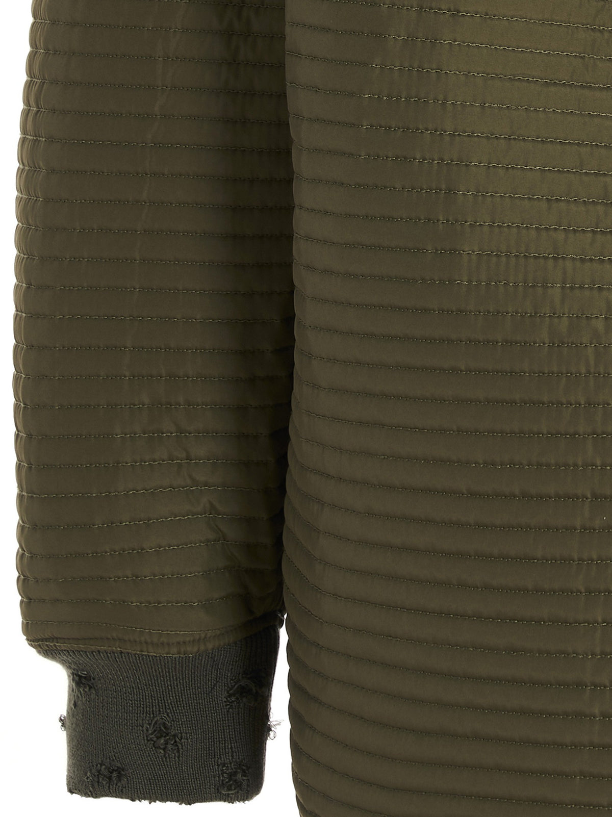KHRISJOY Chore Quilted Stripes Down Jacket Green, view 4