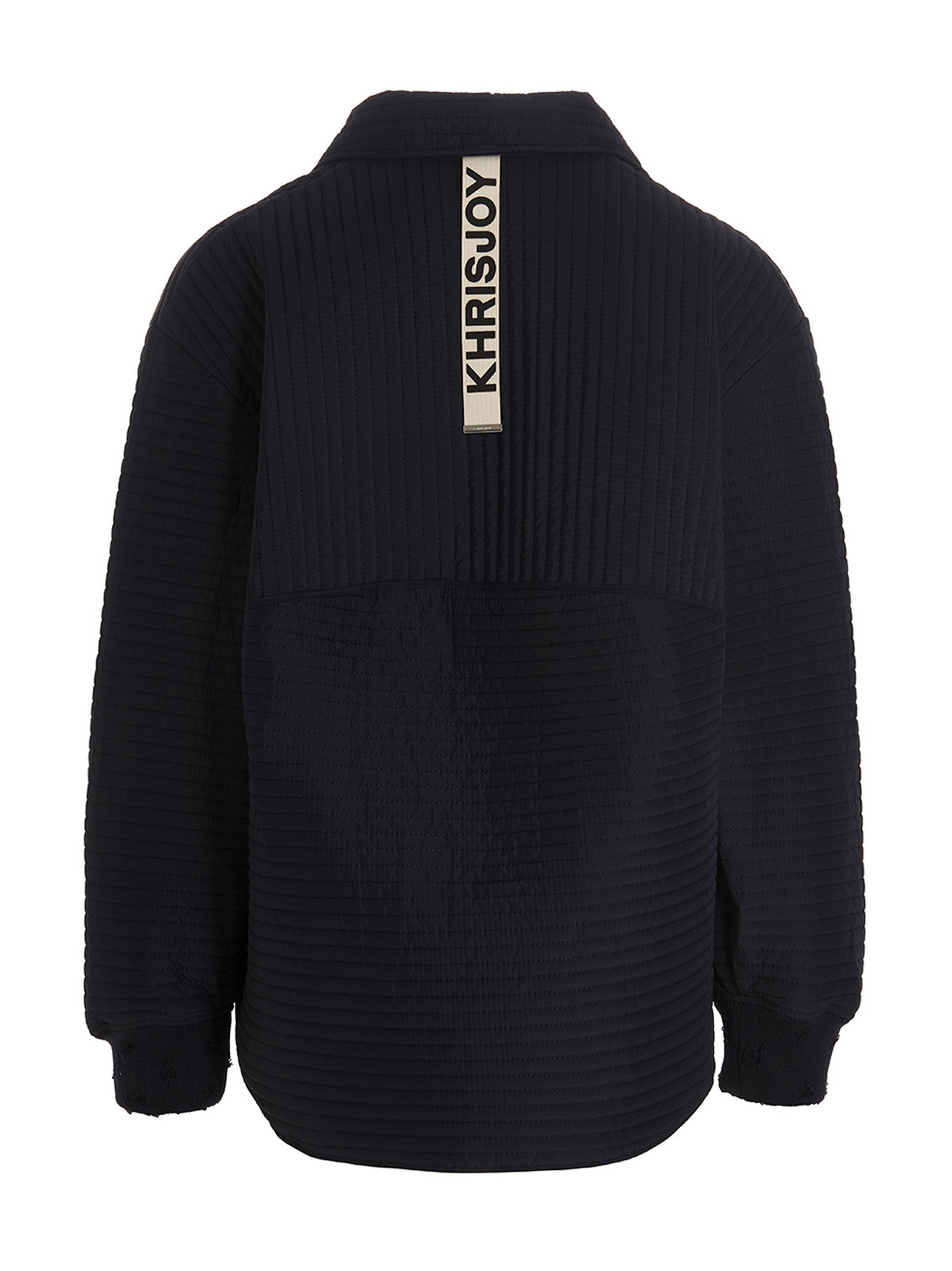 KHRISJOY Chore Quilted Stripes Down Jacket Blue