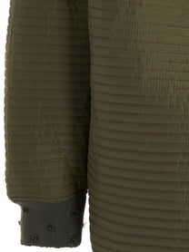 KHRISJOY Chore Quilted Stripes Down Jacket Green