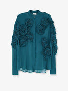 Dries Van Noten Women's Chowsa Viscose Shirt Blue