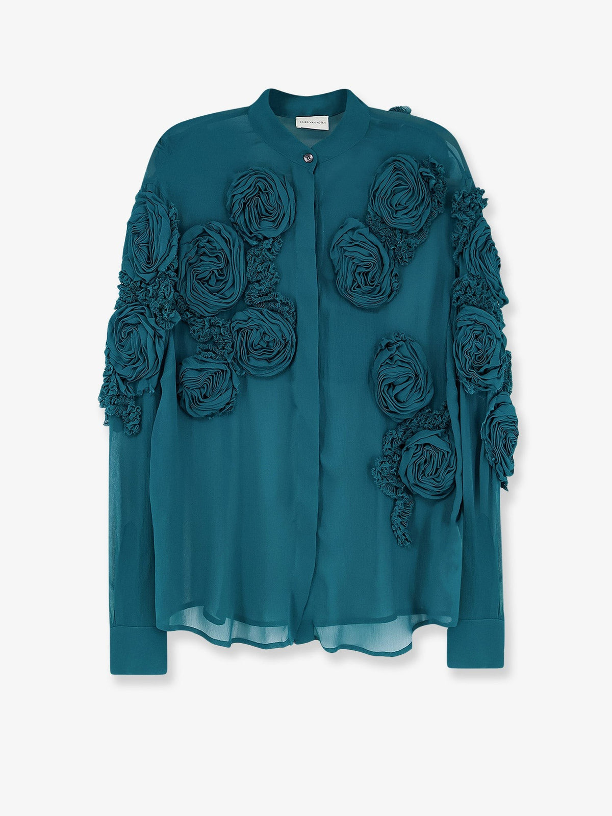 Dries Van Noten Women's Chowsa Viscose Shirt Blue