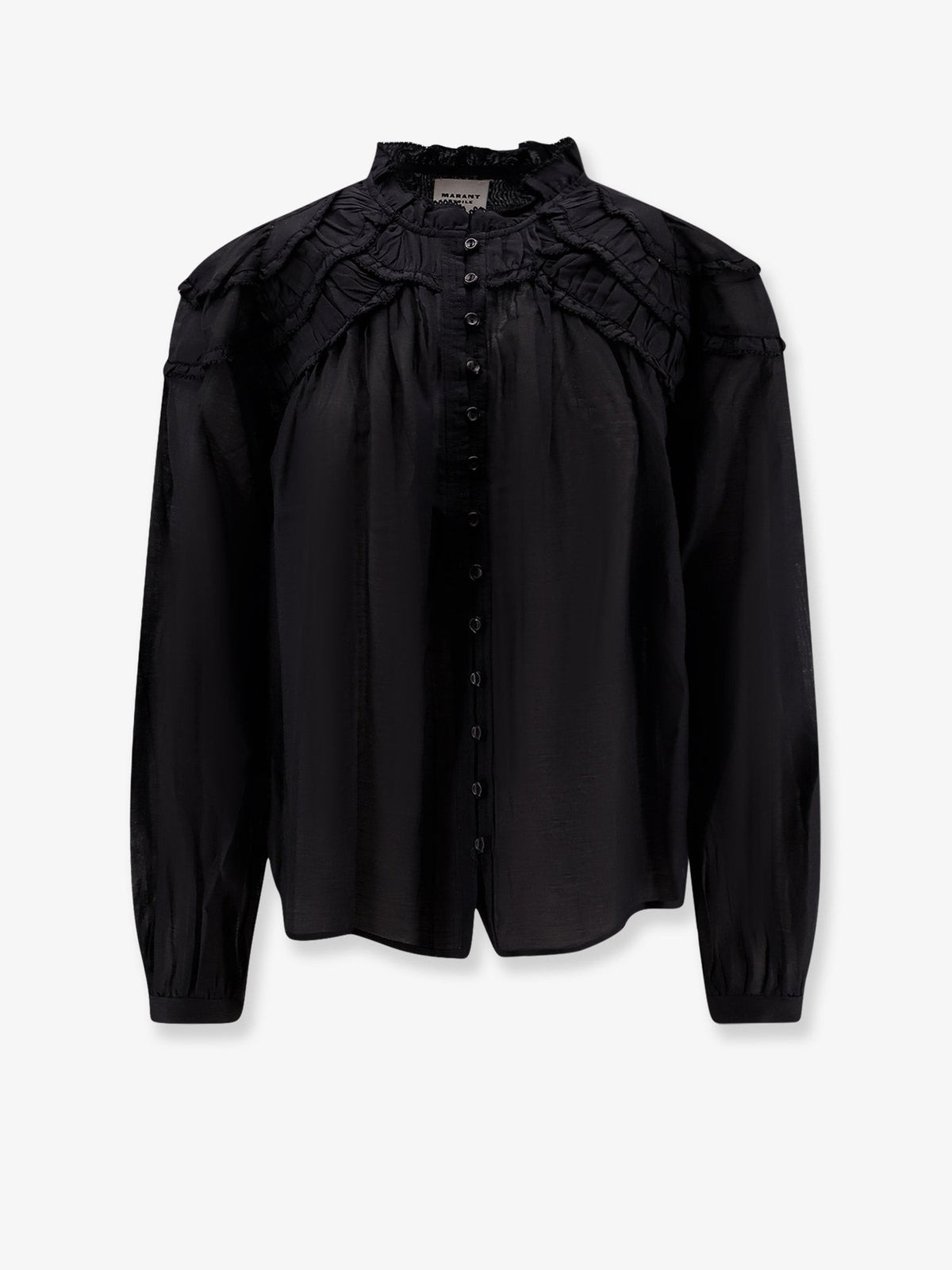 Isabel Marant Étoile Women's Christa Cotton and Viscose Shirt Black