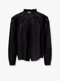 Isabel Marant Étoile Women's Christa Cotton and Viscose Shirt Black