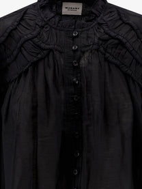 Isabel Marant Étoile Women's Christa Cotton and Viscose Shirt Black