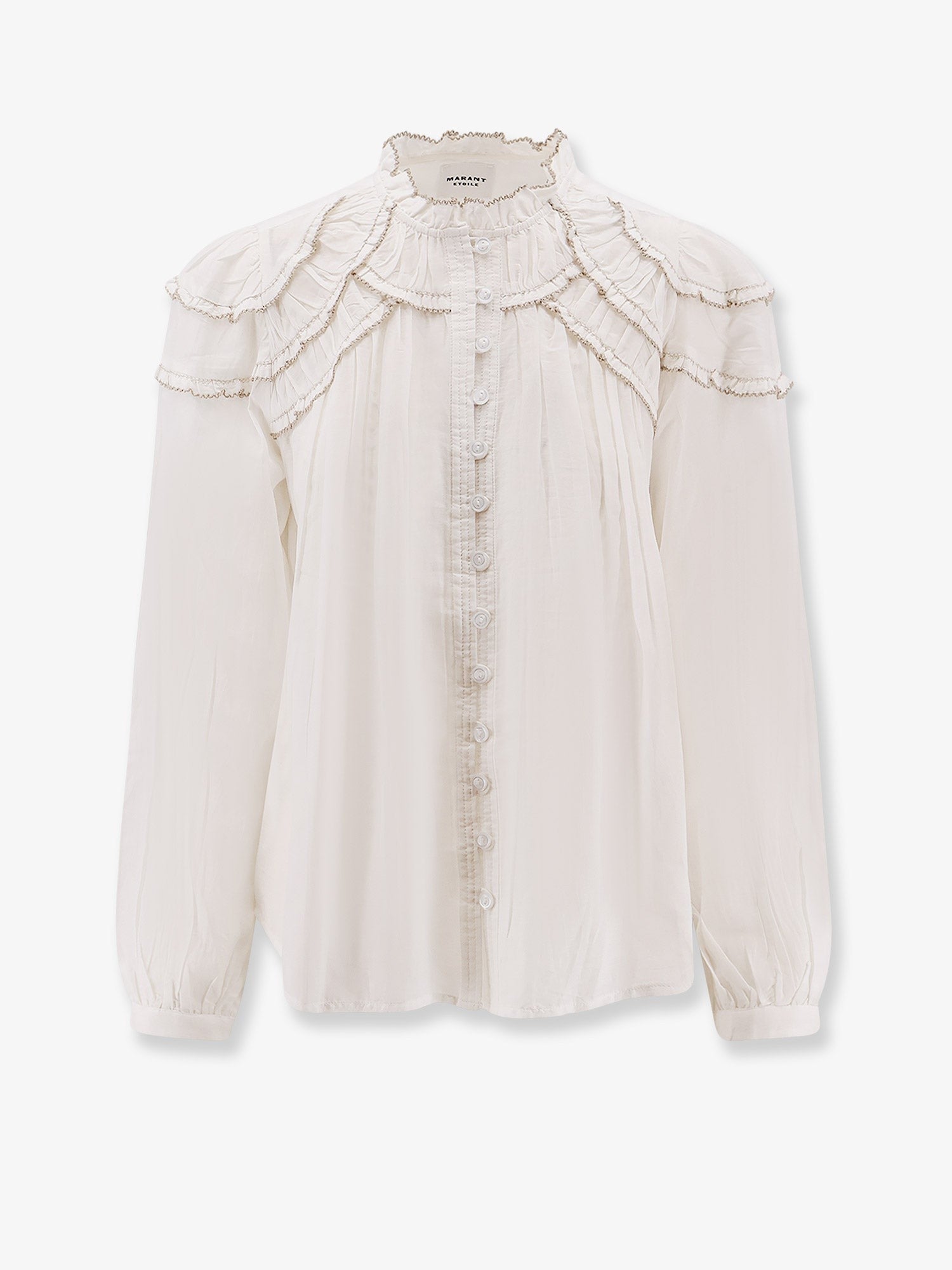 Isabel Marant Étoile Women's Christa Cotton and Viscose Shirt White