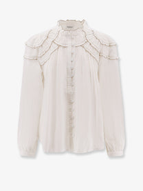 Isabel Marant Étoile Women's Christa Cotton and Viscose Shirt White