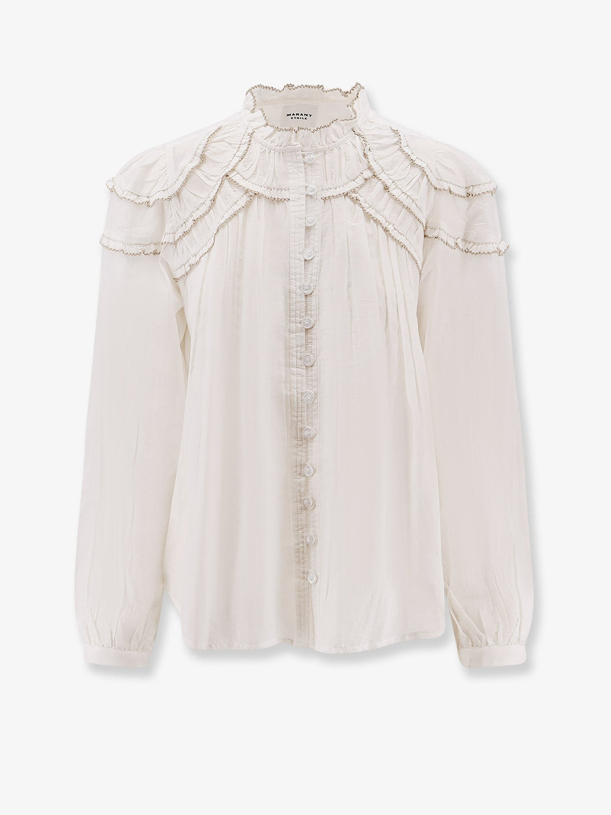 Isabel Marant Étoile Women's Christa Cotton and Viscose Shirt White