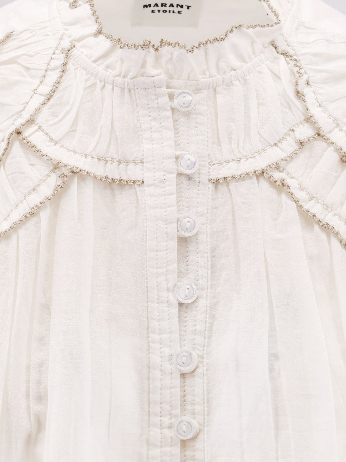 Isabel Marant Étoile Women's Christa Cotton and Viscose Shirt White