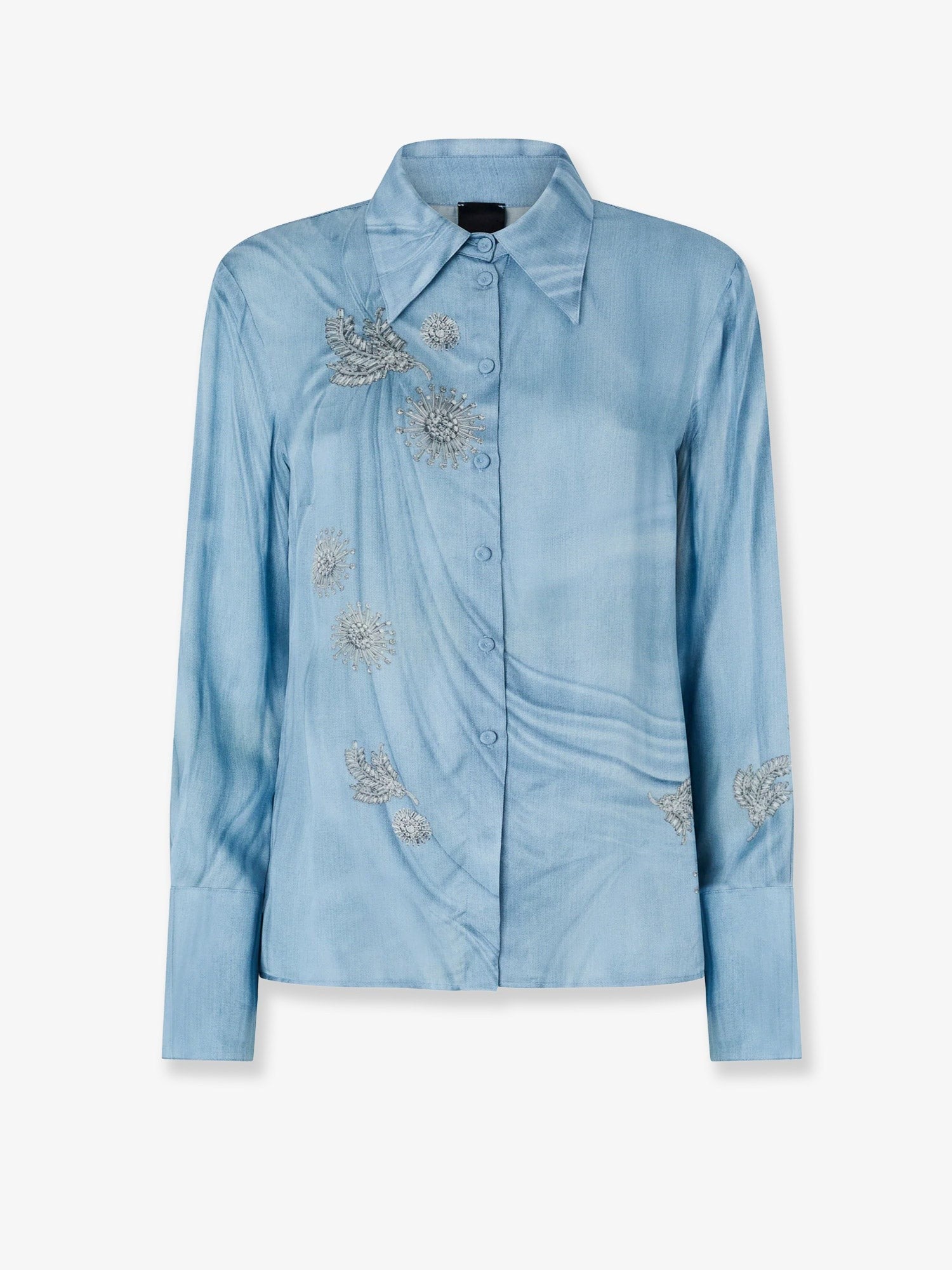 Pinko Women's Christa Satin Shirt Blue Pinko