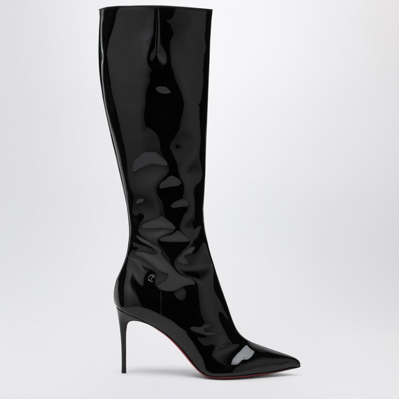 Christian Louboutin - Christian Louboutin High black patent leather boot - Pumps
