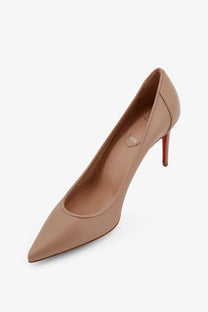 Christian Louboutin beige patent leather pump with signature red sole from womens sporty kate leather pump blue collection