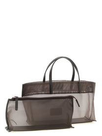 Staud Christos Mini Shopping Bag Brown
