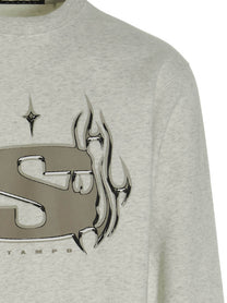 Stampd Chrome Flame Sweatshirt Grey