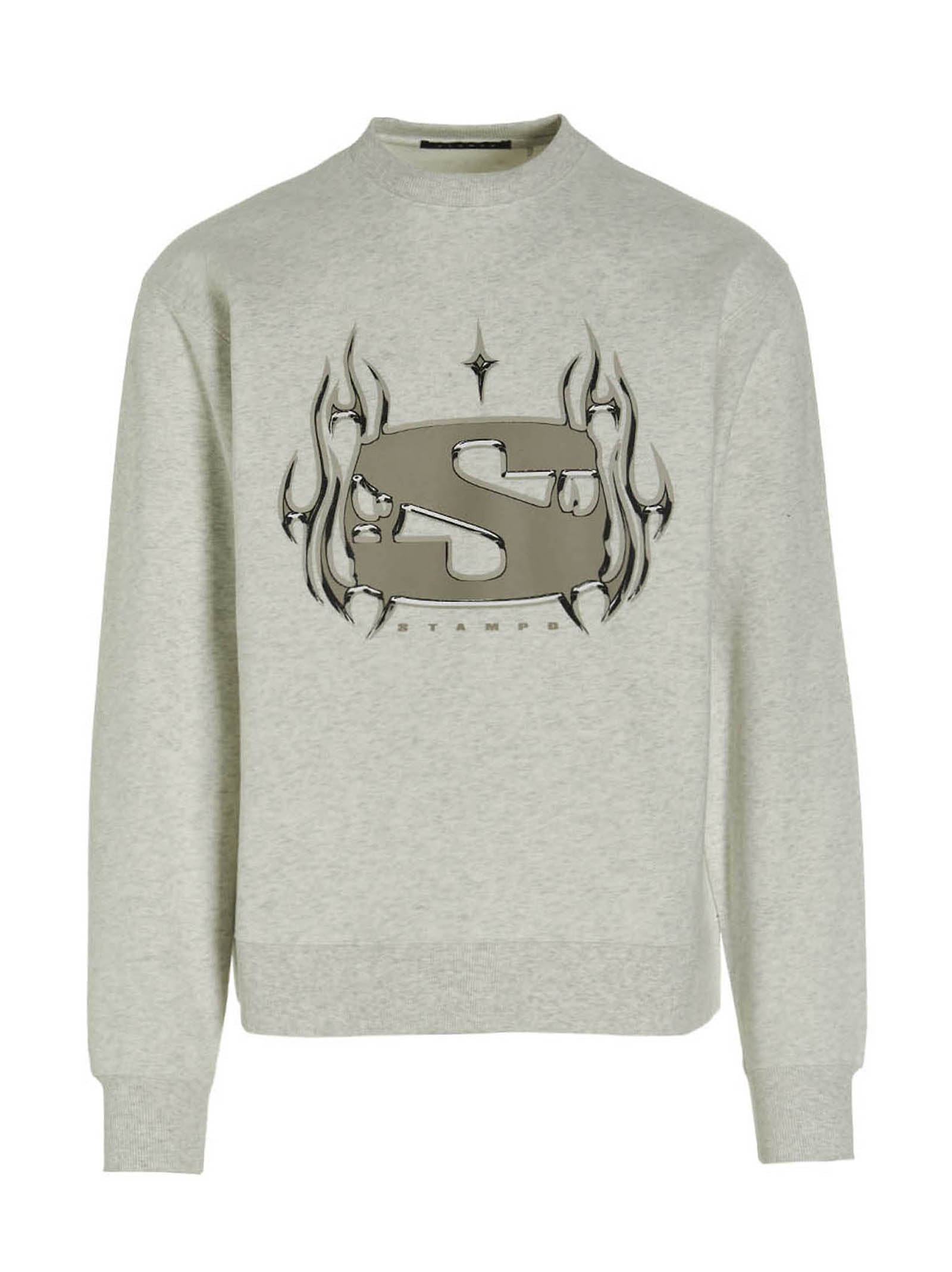 Stampd Chrome Flame Sweatshirt Grey