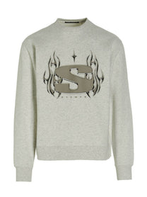 Stampd Chrome Flame Sweatshirt Grey