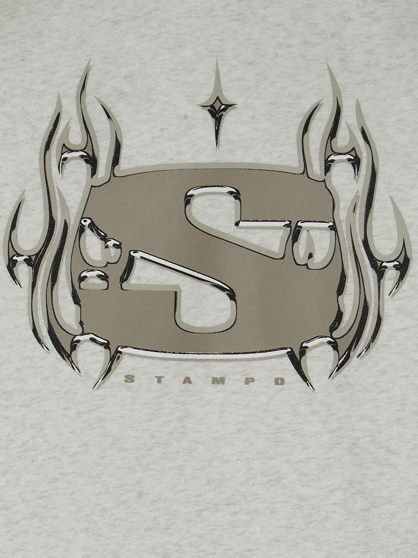 Stampd Chrome Flame Sweatshirt Grey
